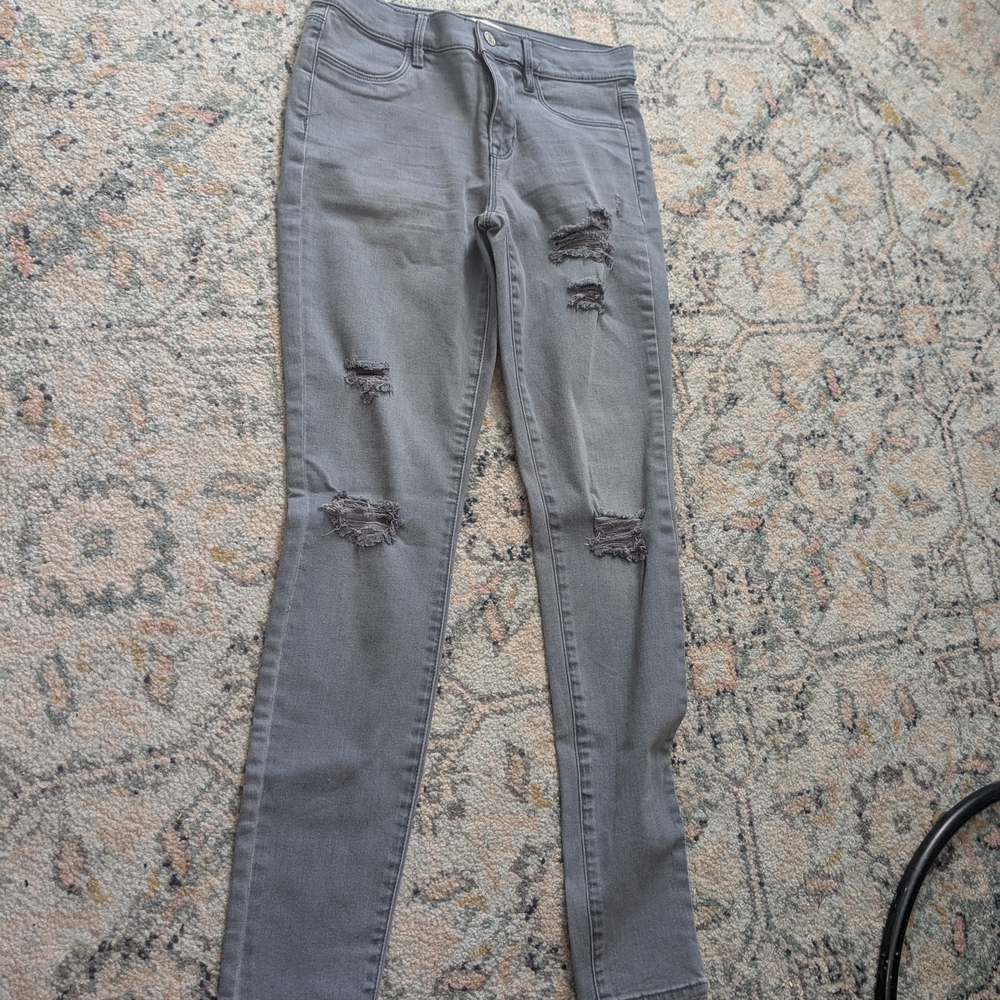 PacSun Charcoal Ripped Skinny Jeans